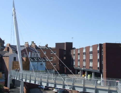 Eagles Meadow Footbridge Construction Service, Wrexham